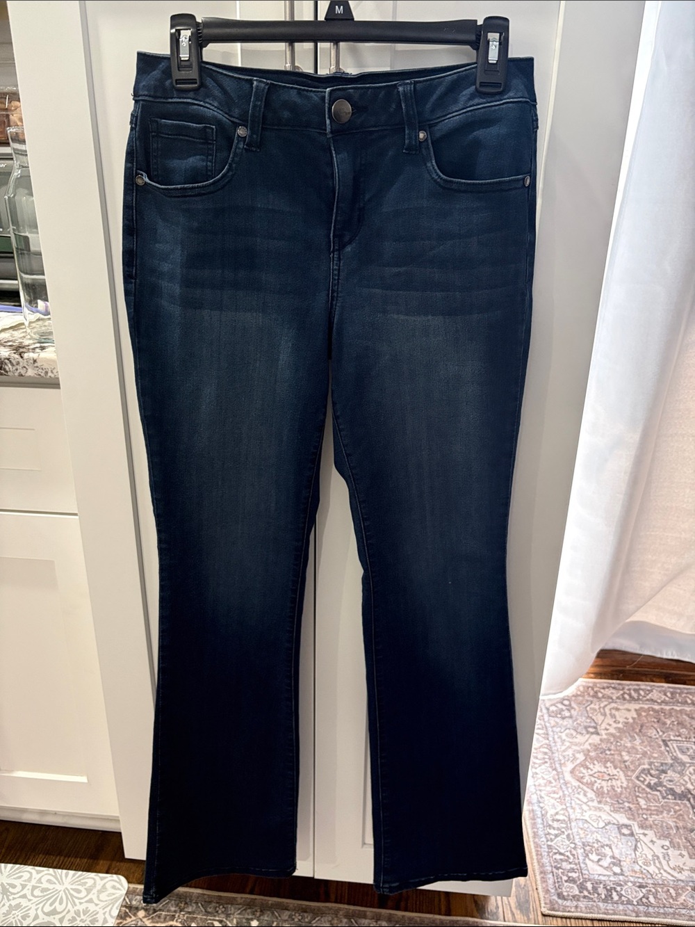 1822 Denim Dark Blue Bootcut Stretch Jeans